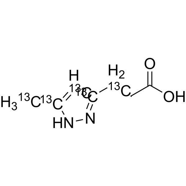 3-(3-Methyl-1H-pyrazol-5-yl)proparoic acid-13C6